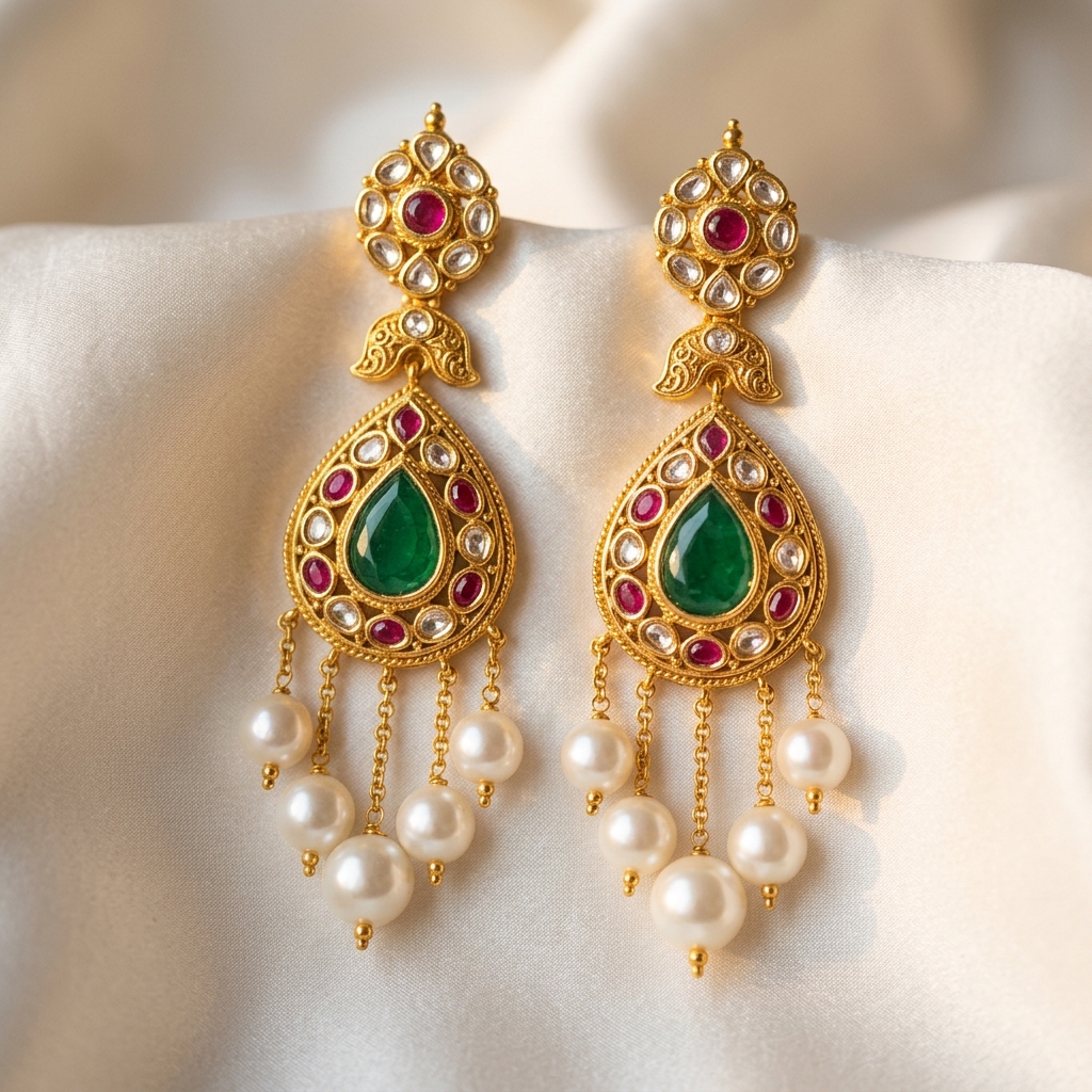 Kundan Polki Earrings